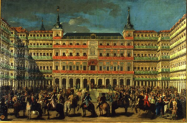 Ornato de la Plaza Mayor, con motivo de la entrada en Madrid de Carlos III