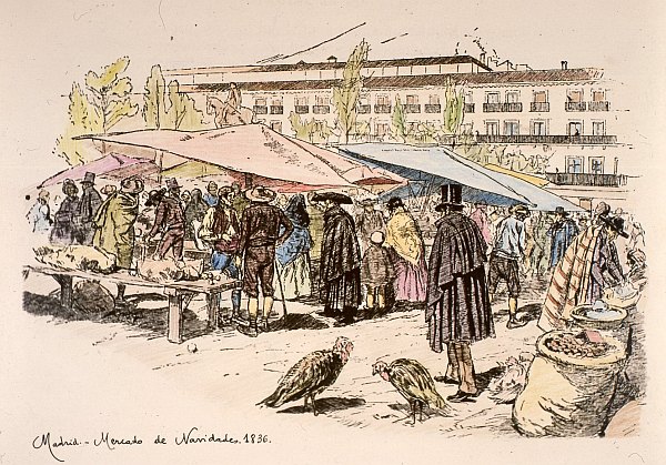 Mercado de Navidades. 1836
