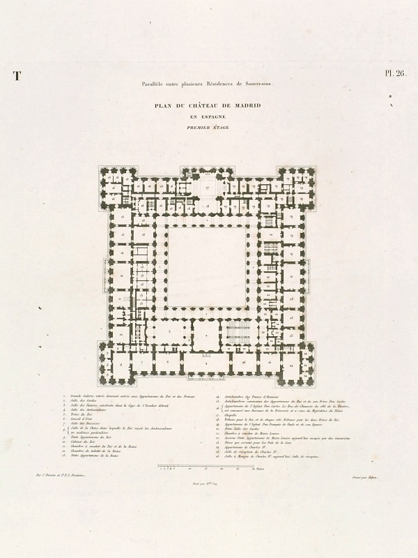 Palacio Real, primera planta. Madrid