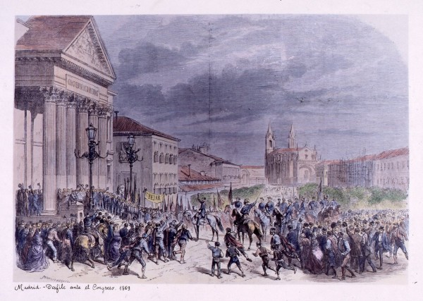 Desfile ante el Congreso. 1869