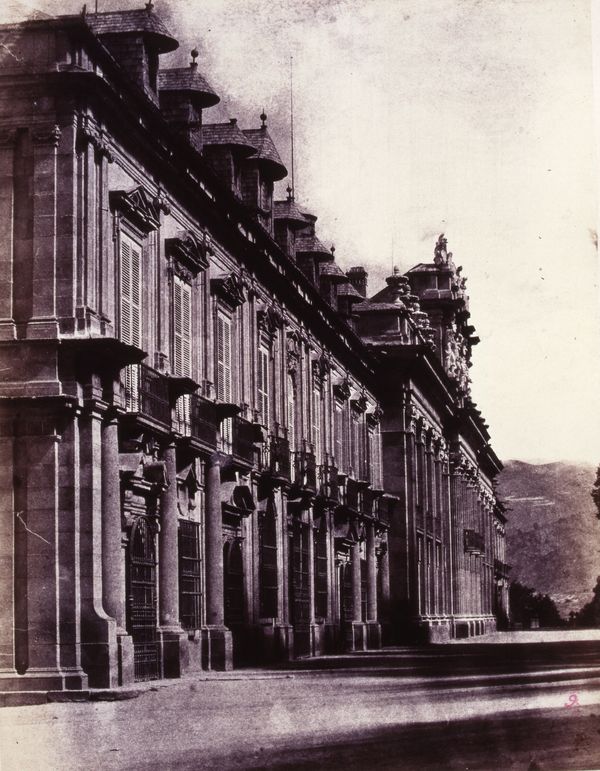 Detalle de la fachada principal del Palacio de La Granja (Segovia)