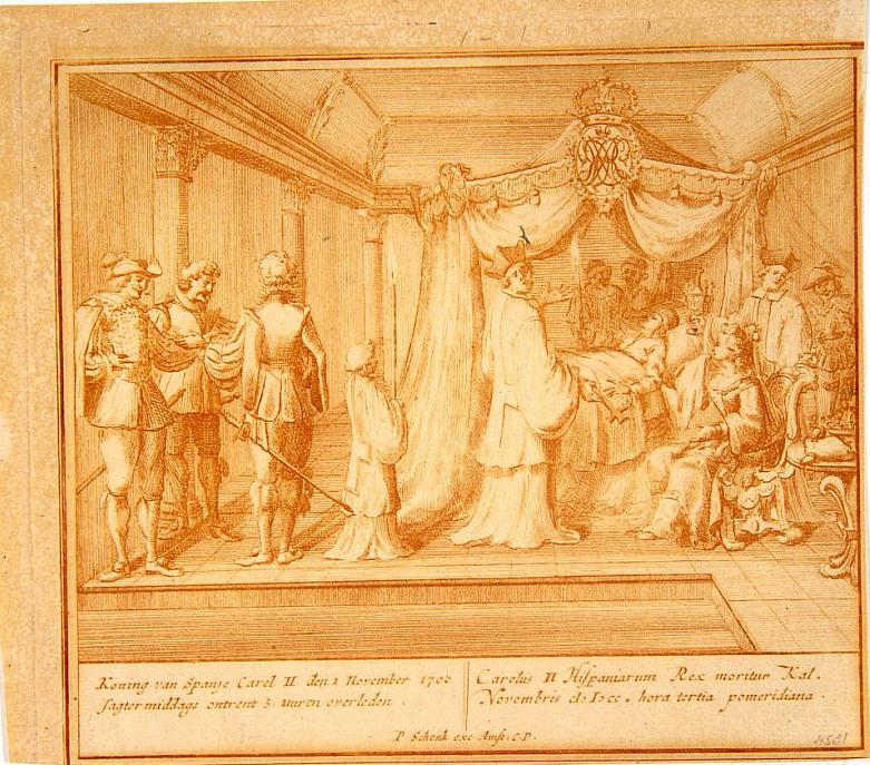 Muerte de Carlos II en Madrid, el 1 de noviembre de 1700