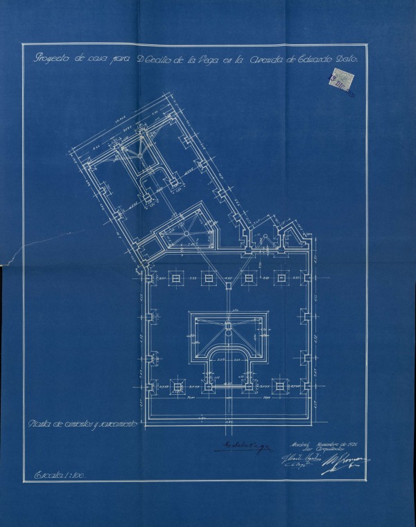 Memoria y planos del edificio situado en la Avenida Eduardo Dato 18