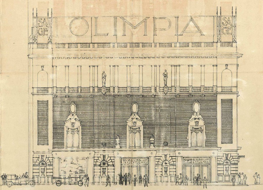 Memoria de proyecto de construcción de edificio para salón de espectáculos llamado "Olimpia" (actual Palacio de la Música)