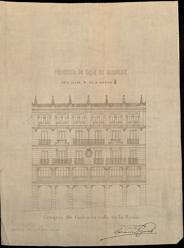 Memoria del proyecto de construccin de dos edificios y oficinas propiedad de la sociedad inmobiliaria Villa de Madrid (en el cual se ubica el Bar Chicote en Gran Va, 12)