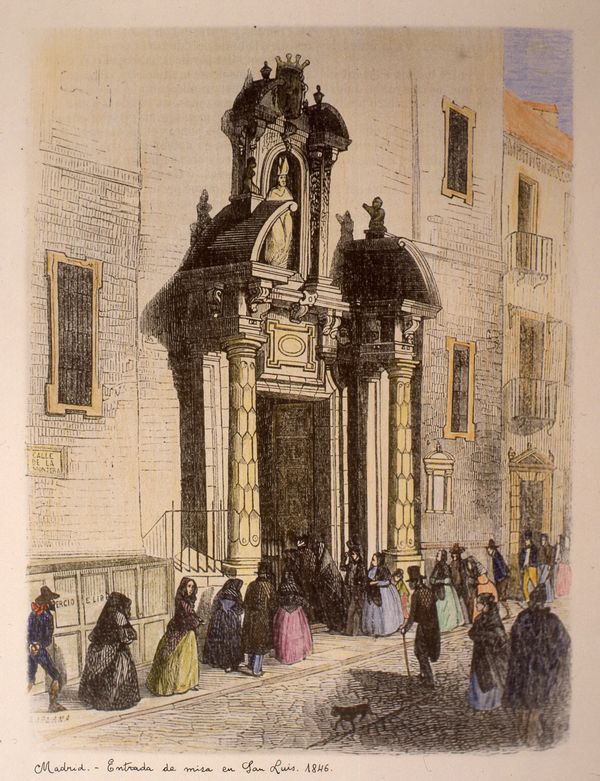 Entrada de misa en San Luis. 1846