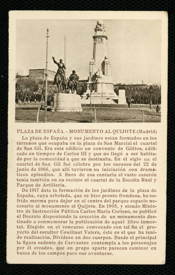 Monumento a El Quijote en la plaza de España