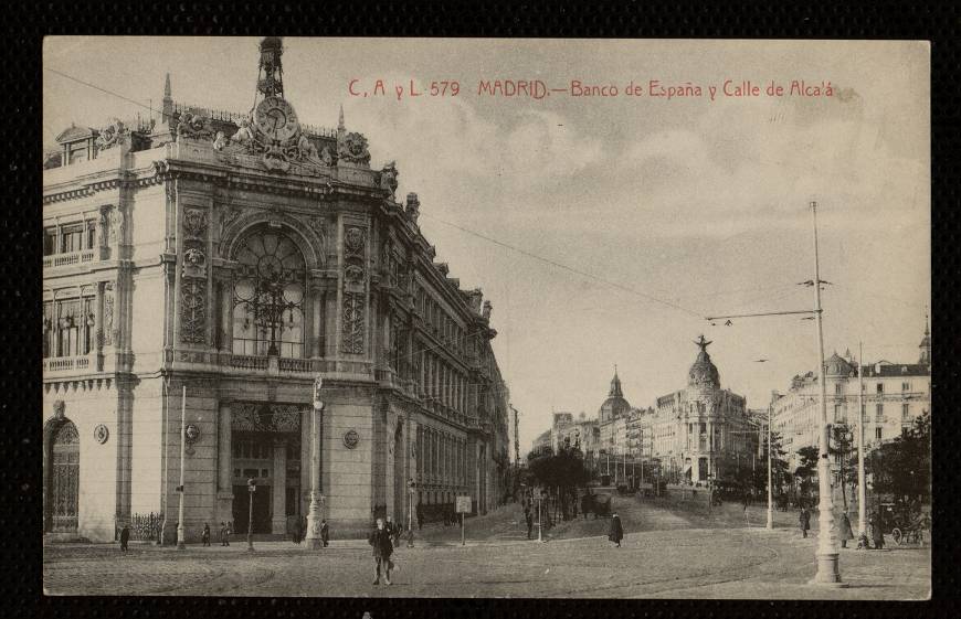 Banco de Espaa y calle de Alcal