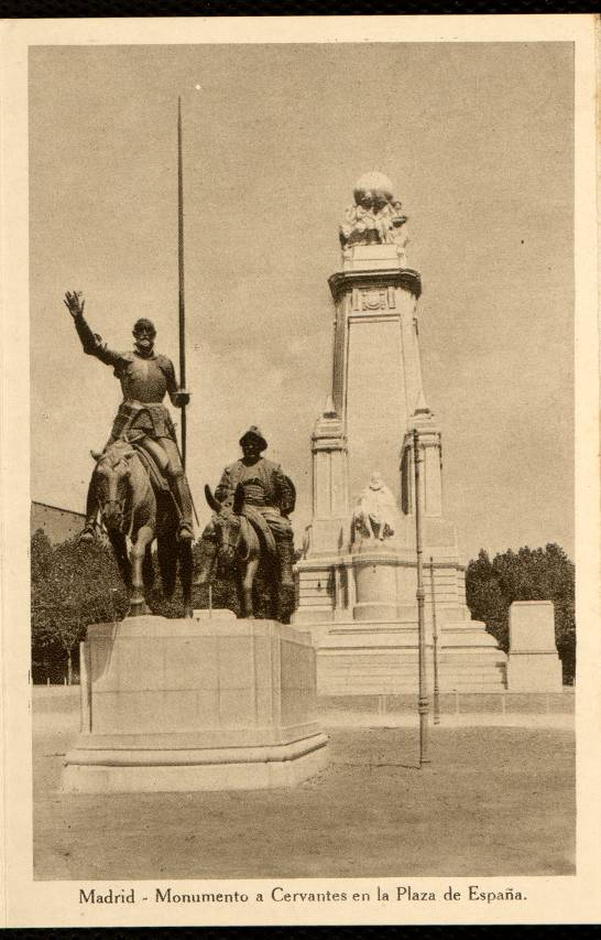 Monumento a Cervantes en la plaza de Espaa