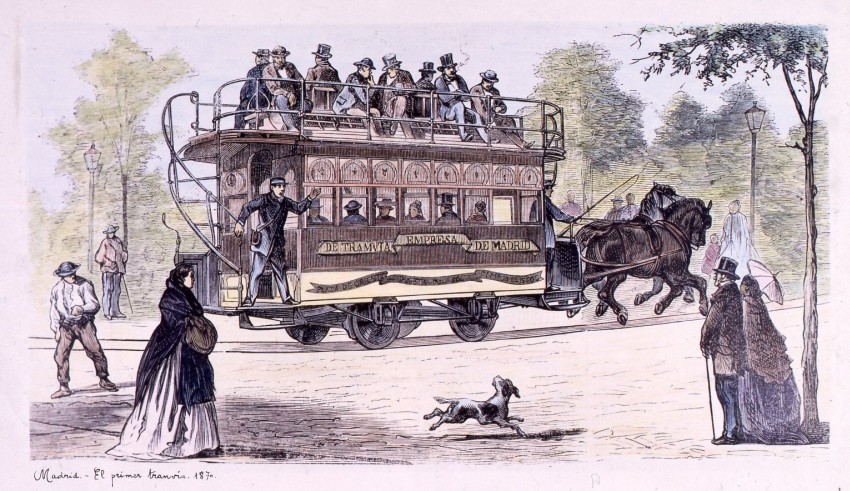 El primer tranvía. 1870