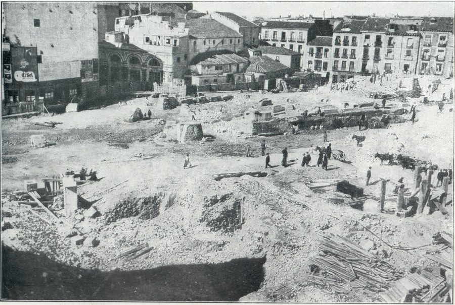 Plaza del Callao al terminar el desmonte.