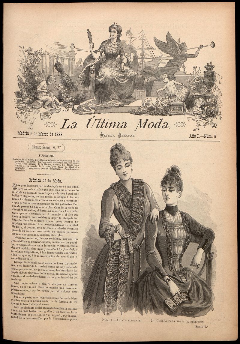 La ltima moda: revista ilustrada hispano-americana, del 5 de marzo de 1888