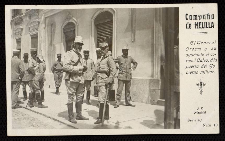 Campaña de Melilla. El General Orozco y el Coronel Calvo