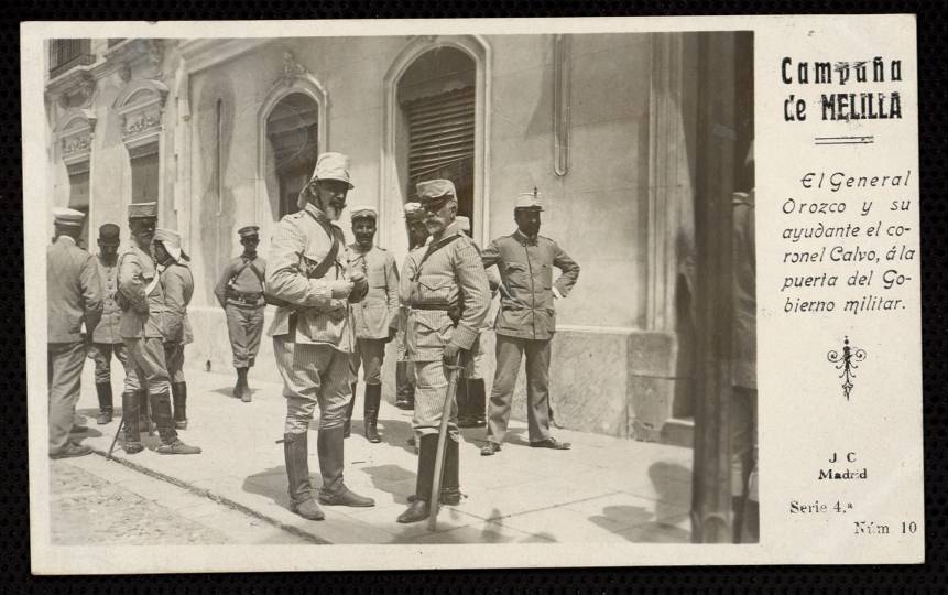 Campaa de Melilla. El General Orozco y el Coronel Calvo