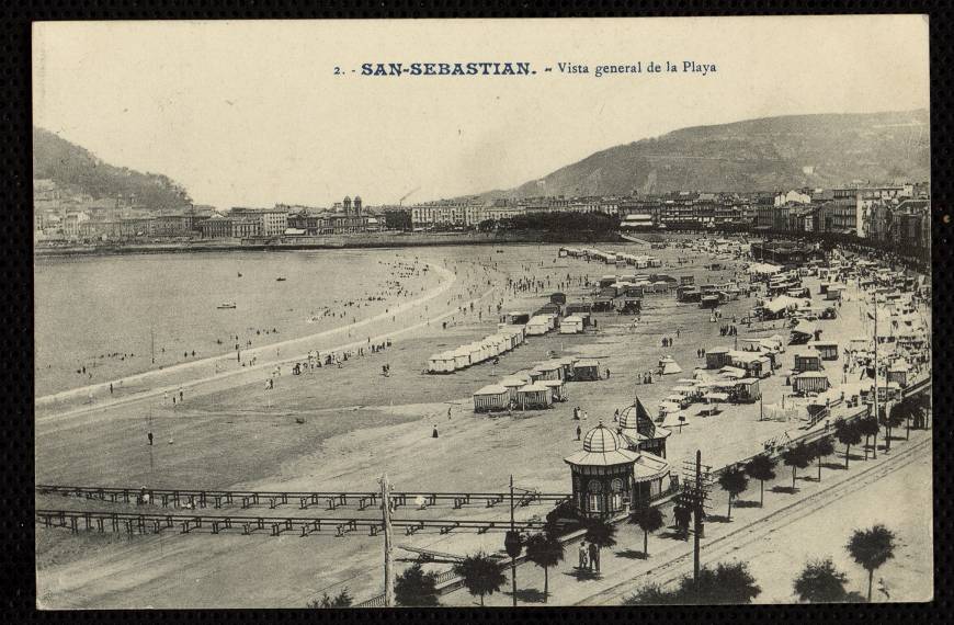 San Sebastián. Vista general de la playa