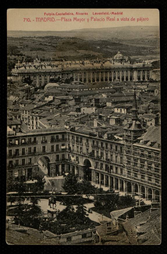 Plaza Mayor y Palacio Real a vista de pjaro