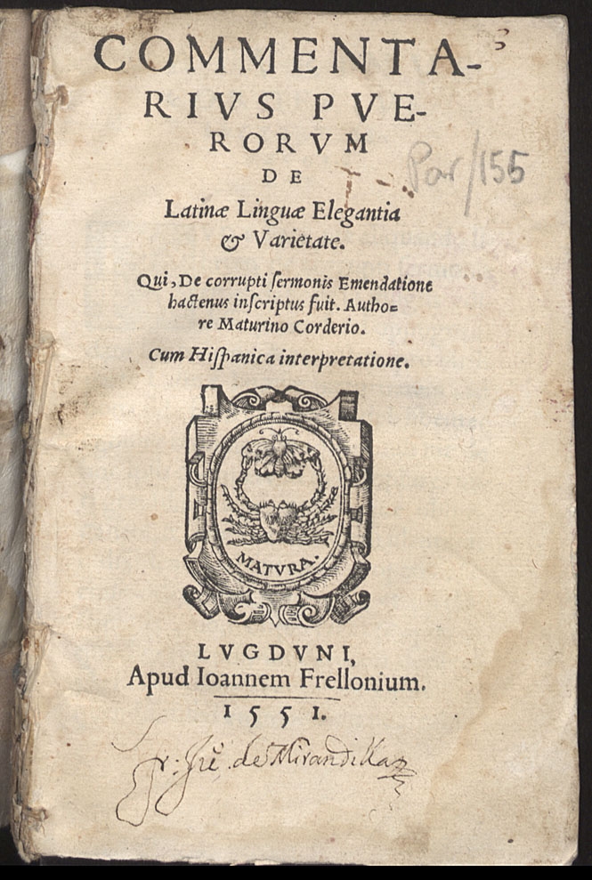 Commentarius puerorum de Latinae Linguae Elegantia et Varietate