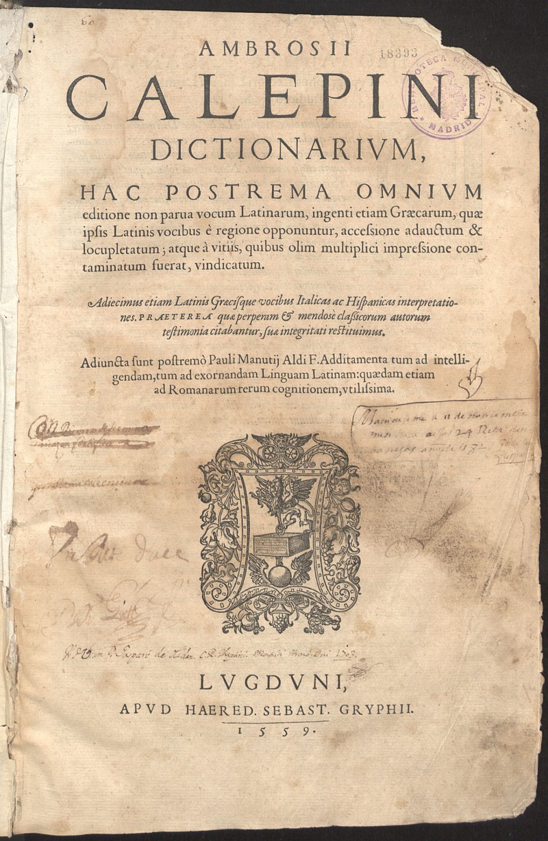 Ambrosij Calepini Dictionarium