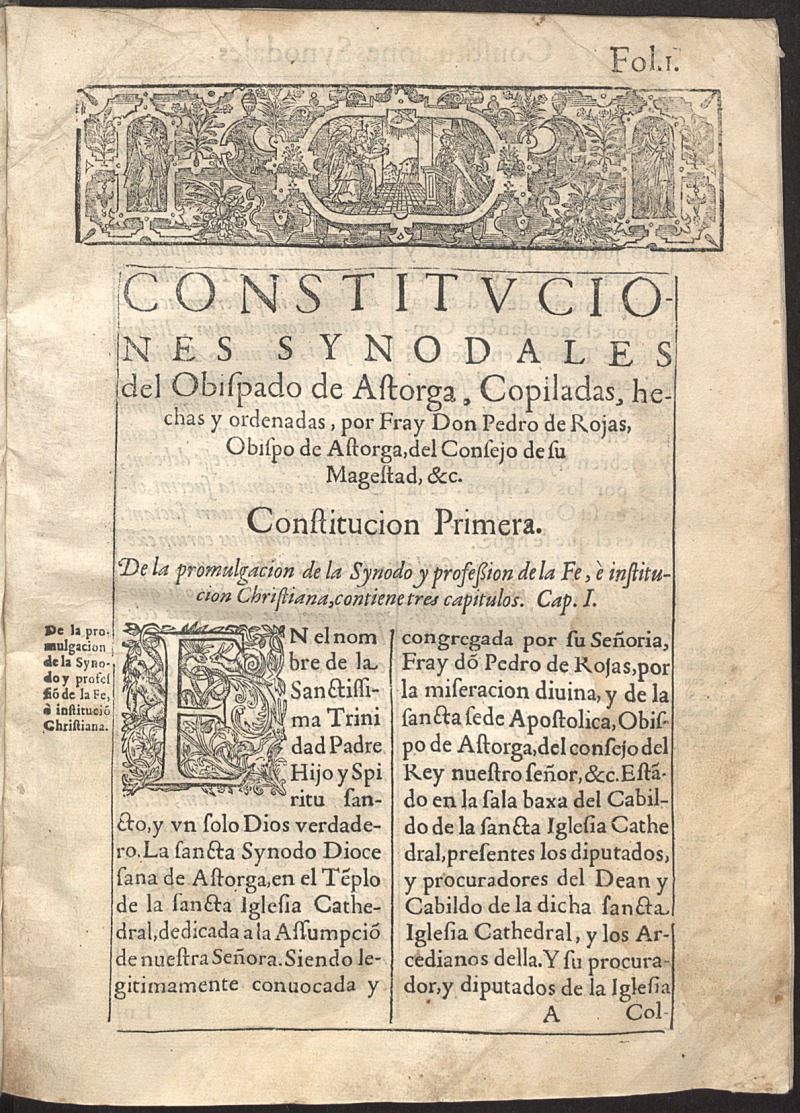 Constituciones synodales del obispado de Astorga