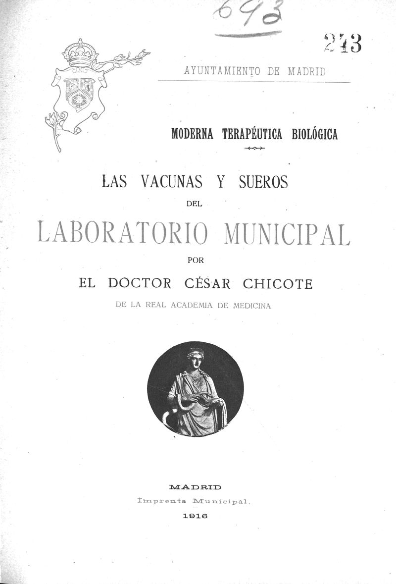 Moderna Terapeutica Biolgica: Las Vacunas y Sueros de Laboratorio Municipal