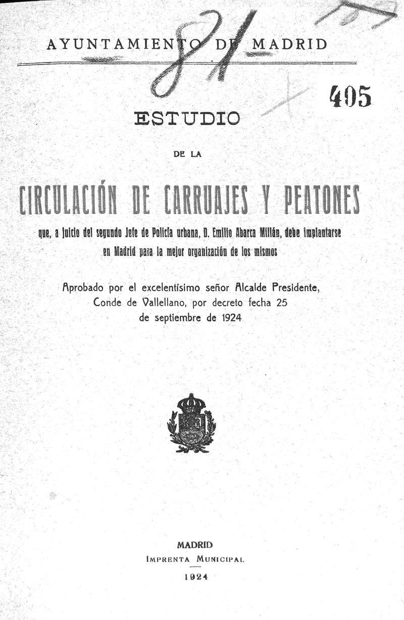 Estudio de la circulacin de carruajes y peatones.