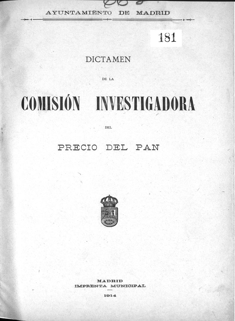 Dictamen de la comisin investigadora del precio del pan