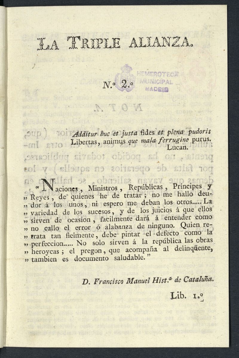 La triple alianza. N2