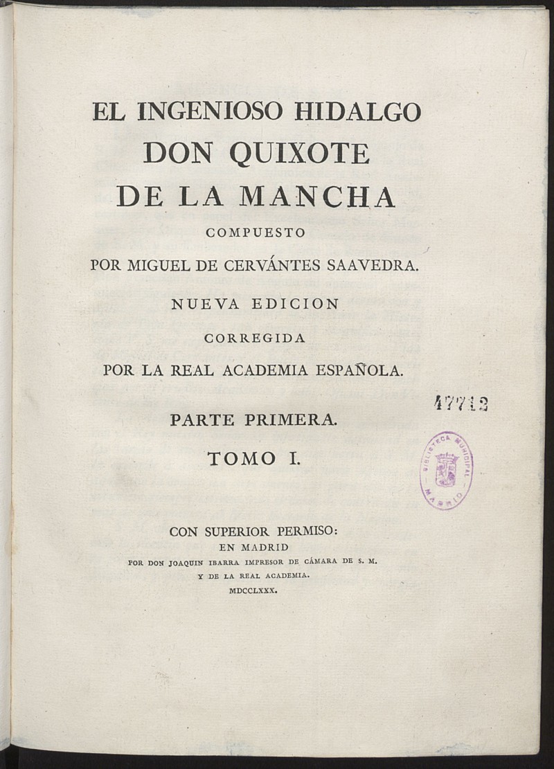 El ingenioso hidalgo Don Quixote de la Mancha (Vol. 1)