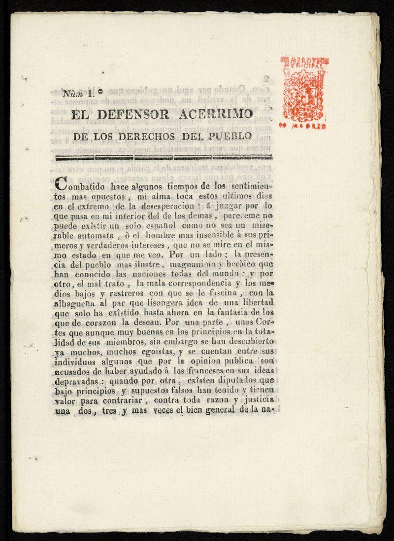 El Defensor Acrrimo de los Derechos del Pueblo