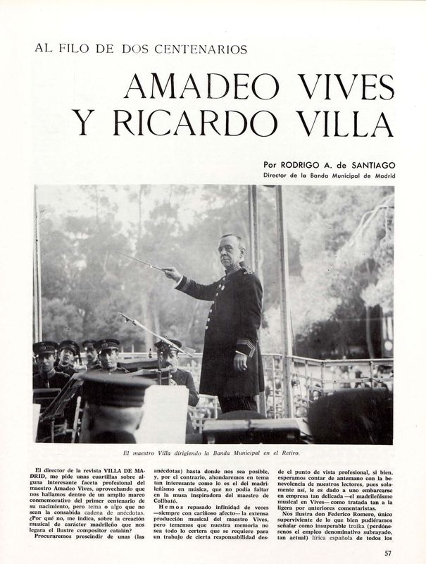 Amadeo Vives y Ricardo Villa