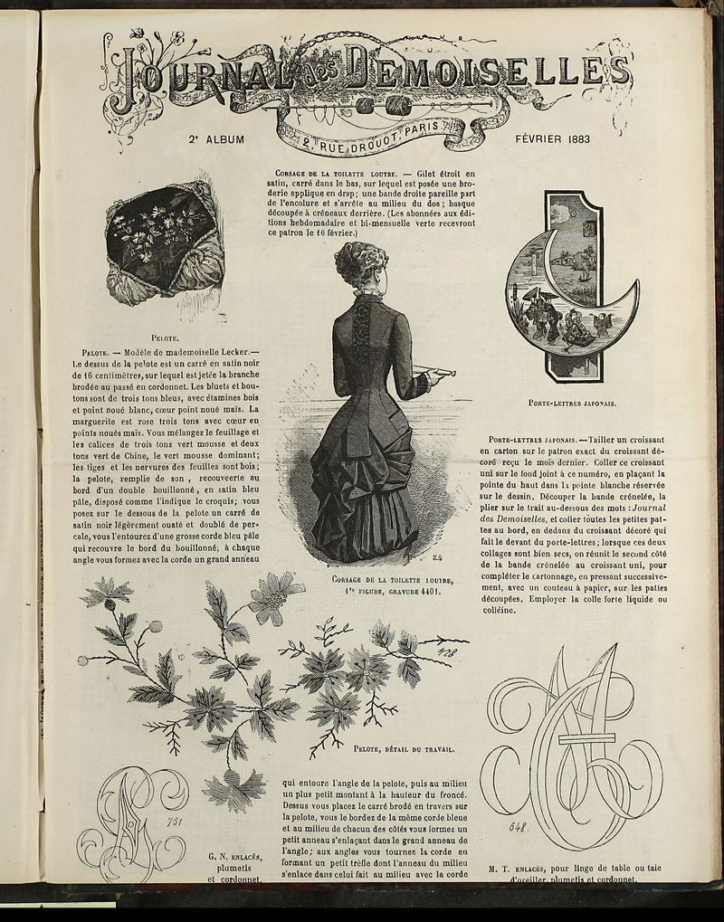 Journal des Demoiselles Album de Febrero de 1883