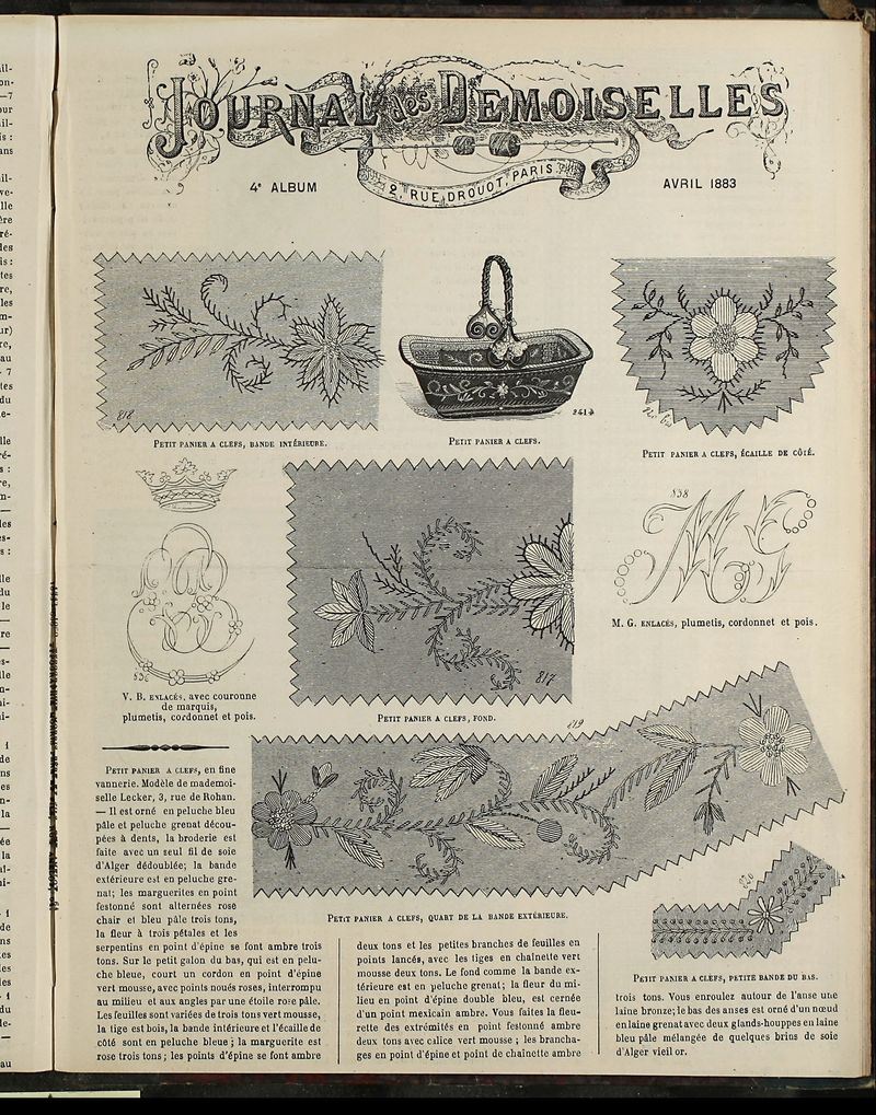 Journal des Demoiselles Album de Abril de 1883