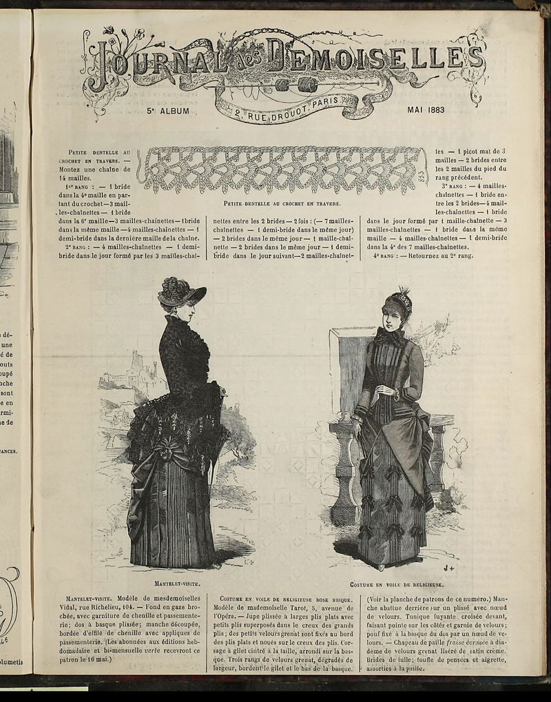 Journal des Demoiselles Album de Mayo de 1883