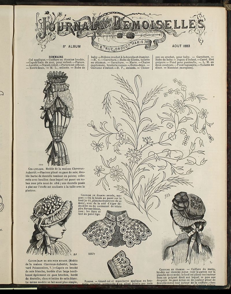 Journal des Demoiselles Album de Agosto de 1883
