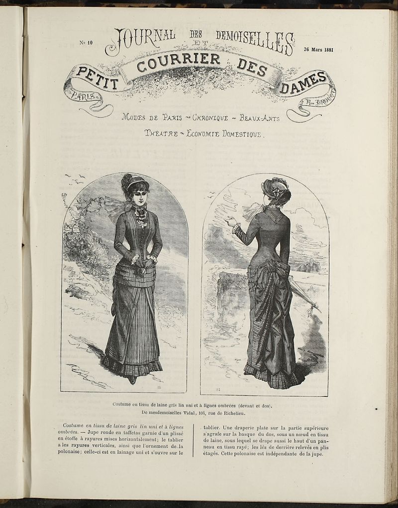 Journal des Demoiselles et Petit courrier des dames del 26 de Marzo de 1881