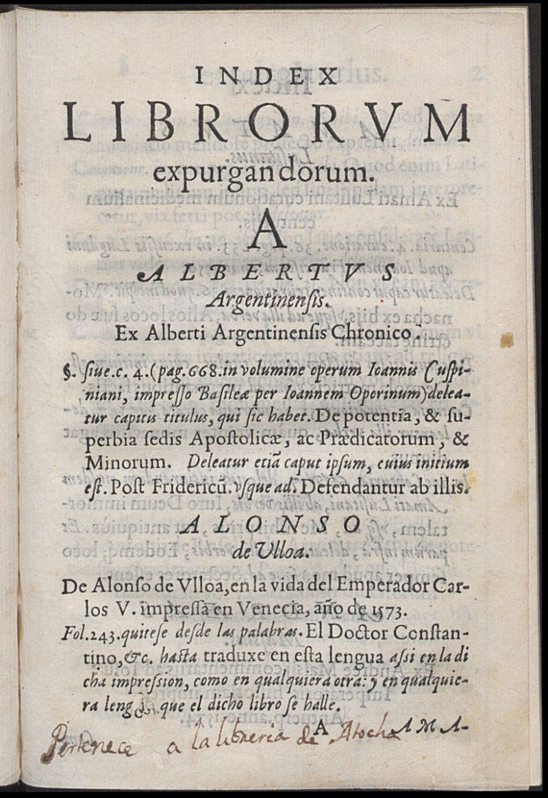 Index librorum expurgatorum / Gasparis Quiroga, Cardinalis & Archiep. Toletani ... iussu editus