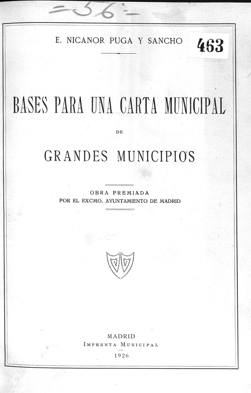 Bases para una carta municipal de grandes municipios 