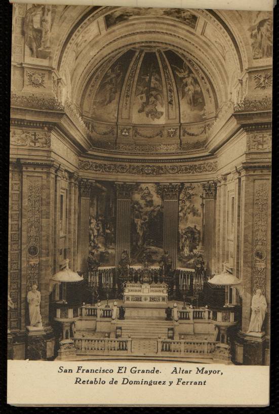 San Francisco El Grande. Altar Mayor, Retablo de Dominguez y Ferrant