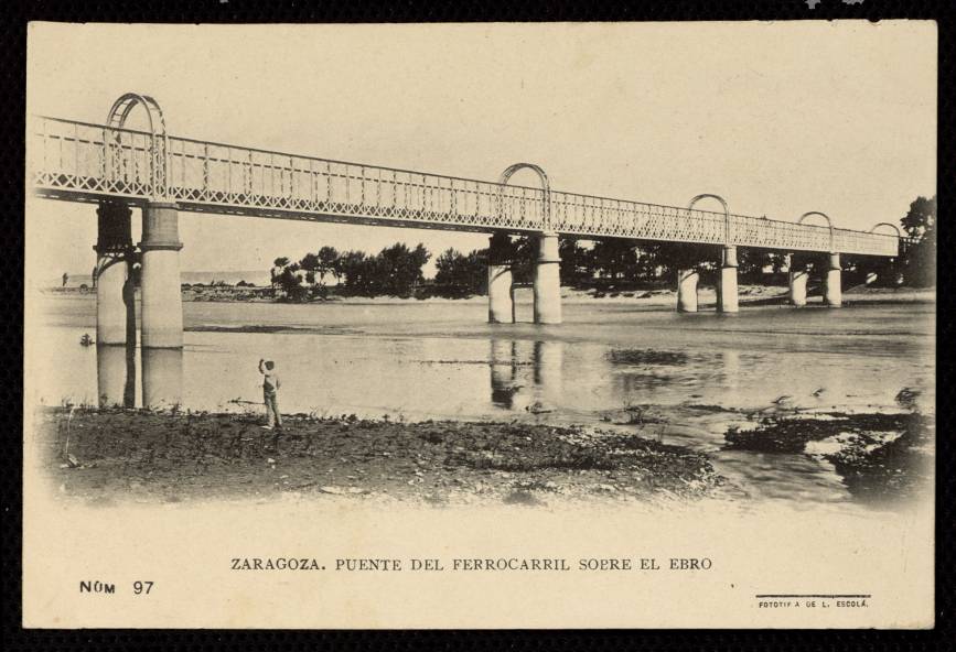 Zaragoza. Puente del ferrocarril sobre el Ebro