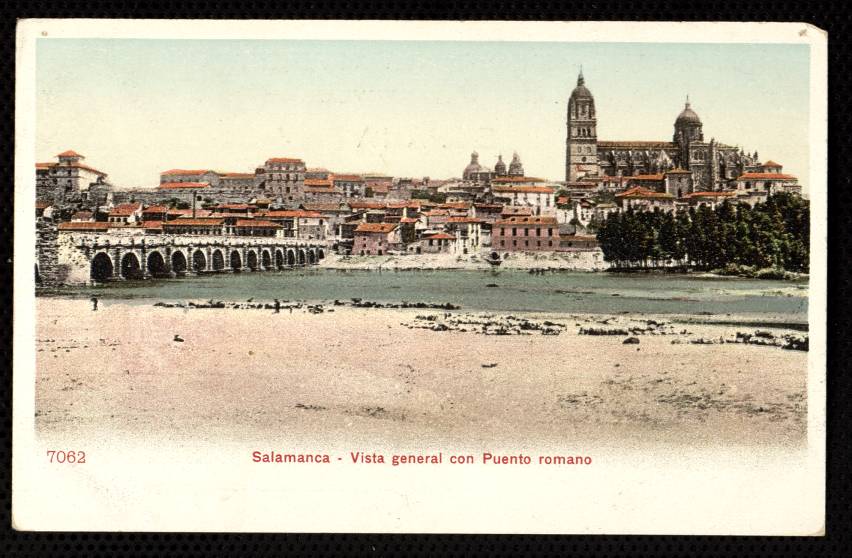 Salamanca. Vista general con Puente romano