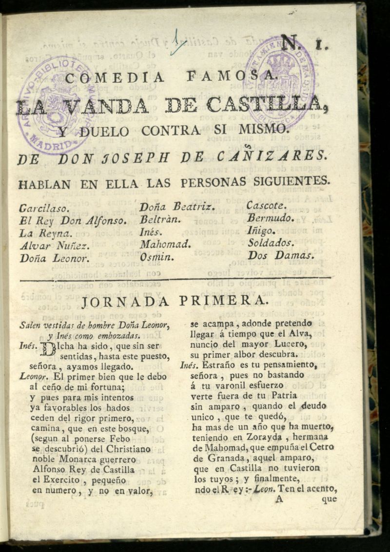 La banda de Castilla y duelo contra s mismo