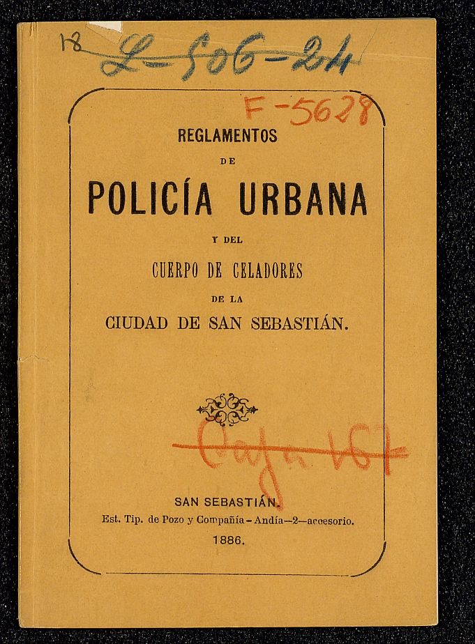 Reglamento de Policía Urbana para la Ciudad de San Sebastian