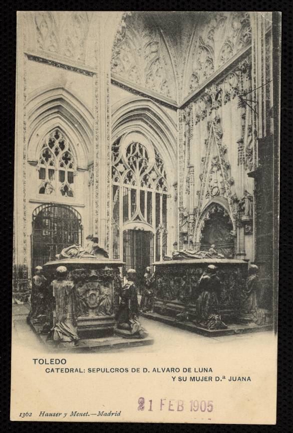 Toledo. Catedral. Sepulcros de D. Alvaro de Luna y su mujer D.  Juana