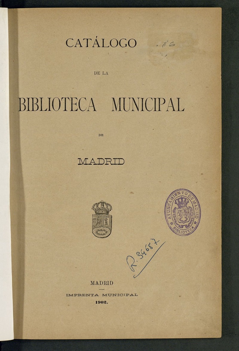 Catalogo de la Biblioteca Municipal de Madrid