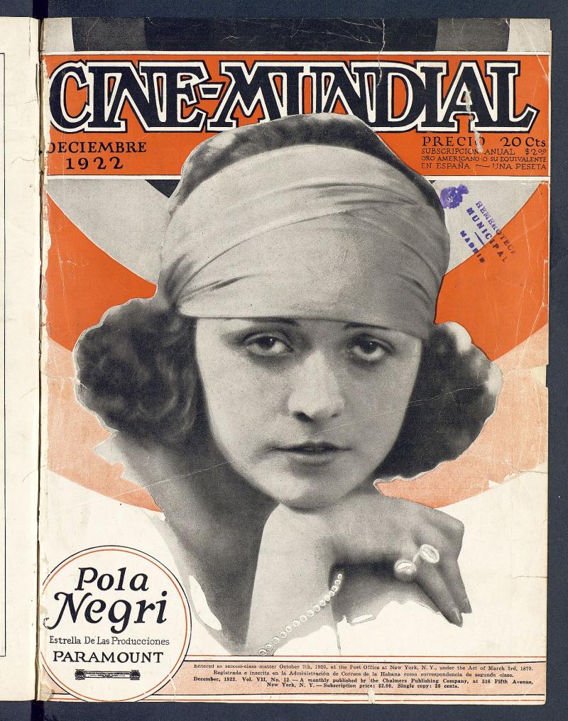 Cine Mundial, diciembre de 1922