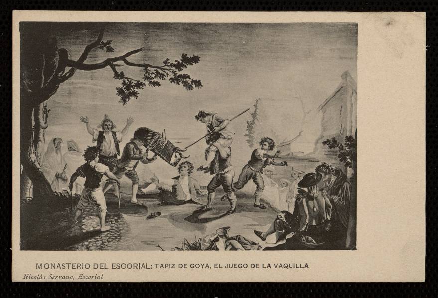 Monasterio de El Escorial: tapiz de Goya, El juego de la vaquilla