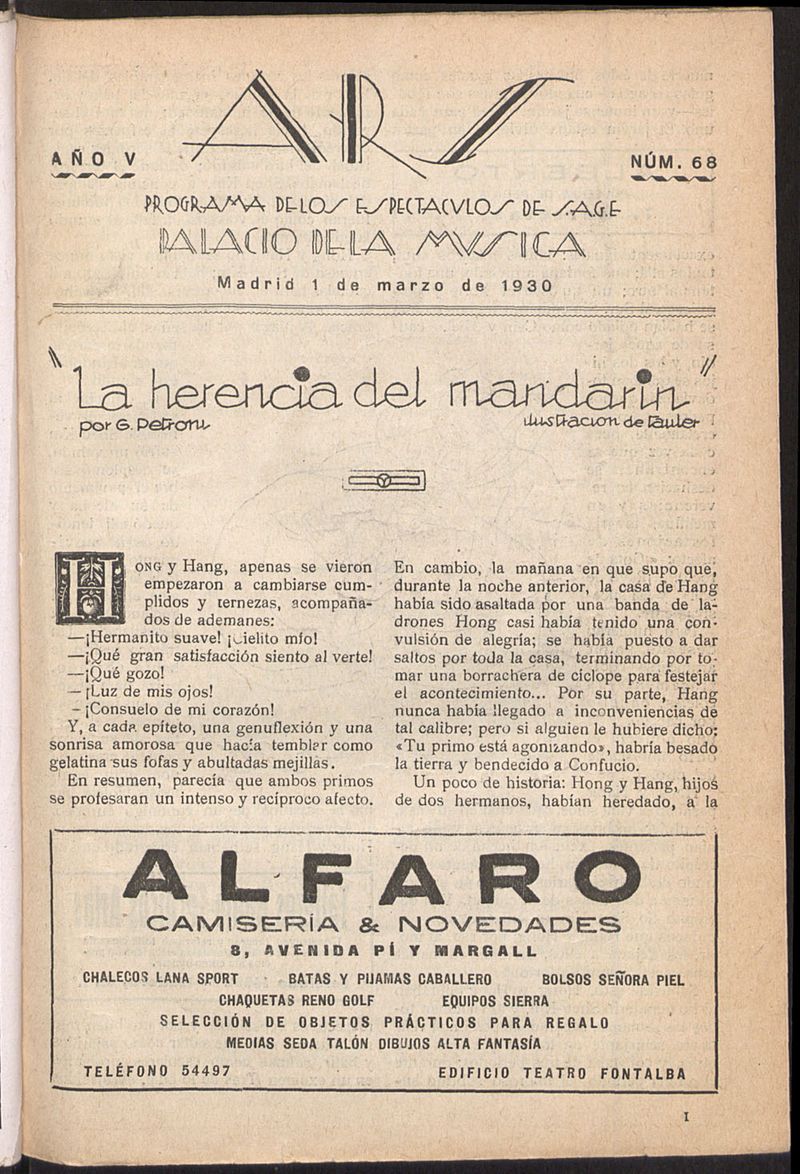 A.R.S, 1 de marzo de 1930