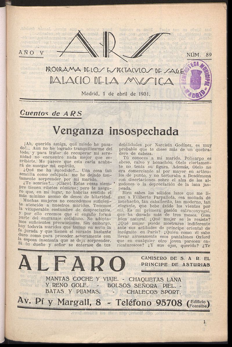 A.R.S, 1 de abril de 1931