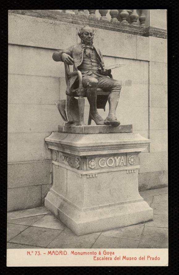 Monumento a Goya. Escalera del Museo del Prado