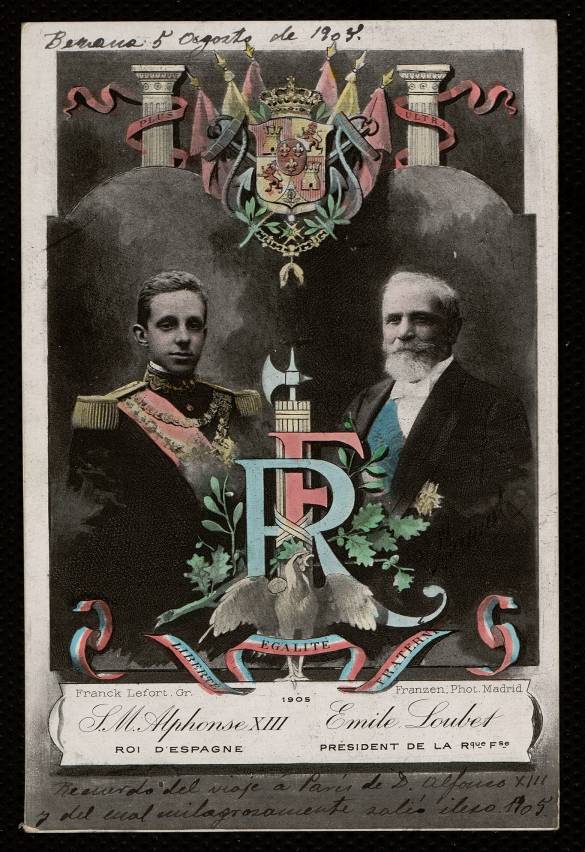 Alfonso XIII y Emile Loubet, Presidente de la República francesa